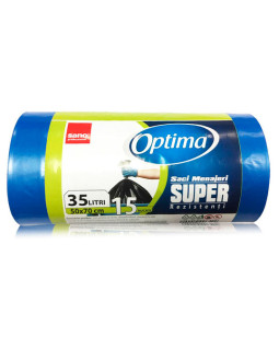 Saci menajeri Sano Optima albaștri 35L, 15 buc