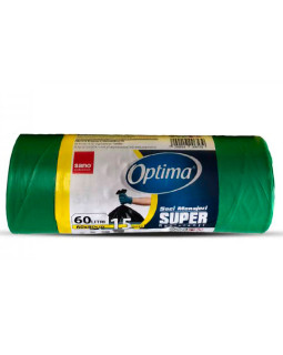 Saci menajeri Sano Optima verzi 60L, 15 buc