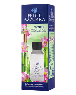 Difuzor de parfum cu bețișoare Felce Azzurra Bamboo & Lotus Flower, 120 ml