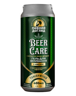 Гель для умывания Beer Care 2 в 1 тонизирующий с хмелем, 400 мл