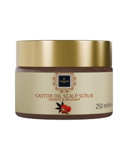 Scrub pentru scalp cu ulei de ricin Famirel Castor Oil - Creștere activă și Restaurare, 250 ml