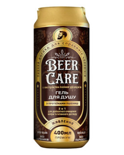 Gel de duș Beer Care 2 în 1 nutritiv cu proteine de grâu, 400 ml