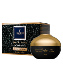 Mască de fața ultra-intensivă Famirel Black Caviar, 50 ml