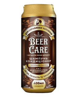 Șampon - balsam Beer Care 2 în 1 cu proteine de grâu, 400 ml