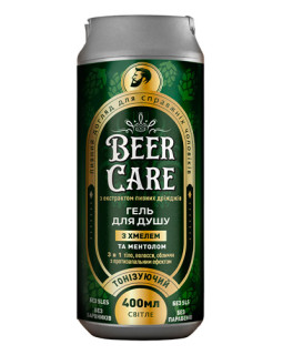 Gel de duș Beer Care 3 în 1 tonifiant cu hamei și mentol, 400 ml