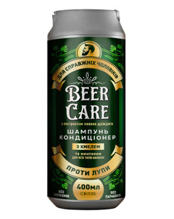 Șampon - balsam Beer Care 2 în 1 antimătreață cu hamei și mentol, 400 ml